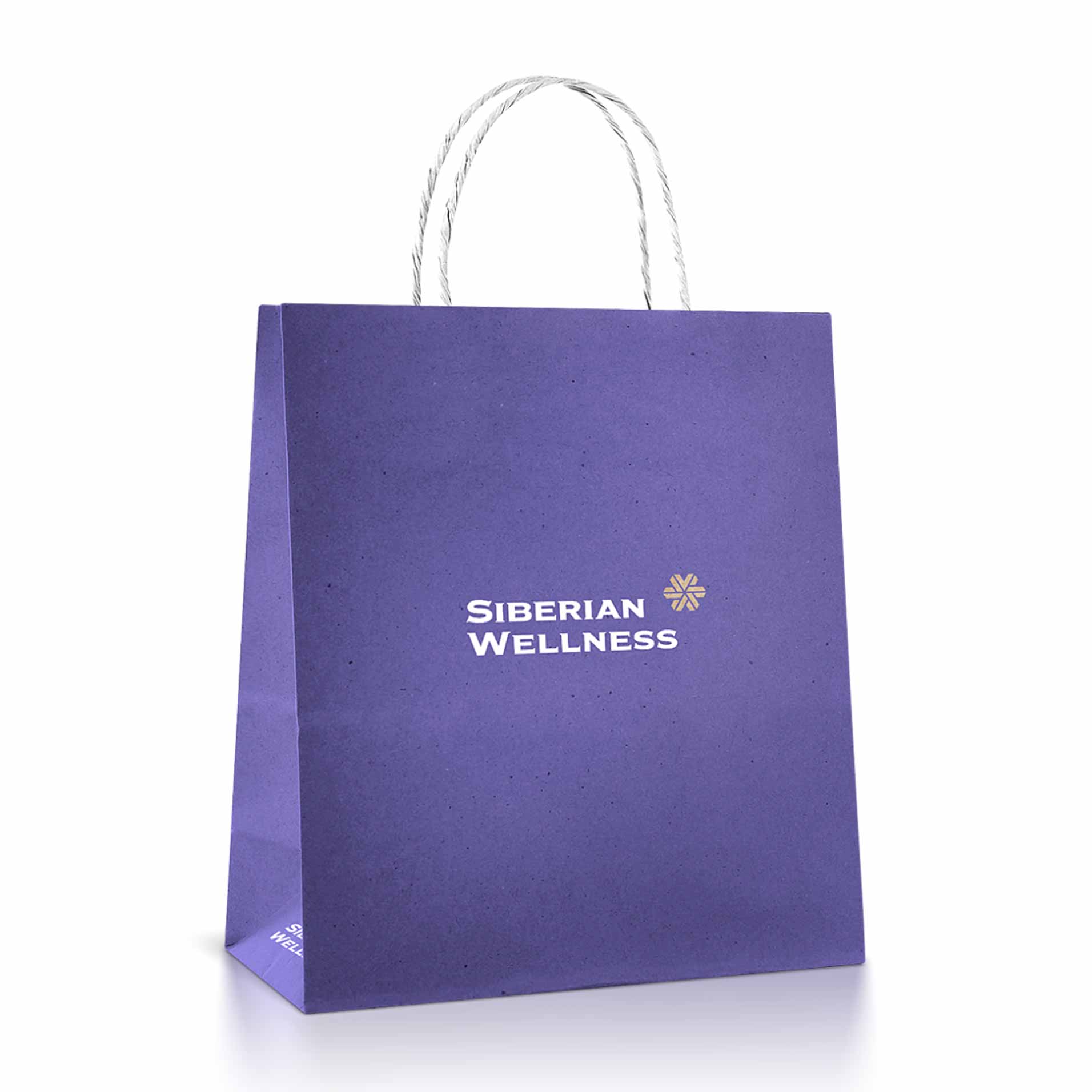 Пакет бумажный «Siberian Wellness 30 лет» (размер: 22х26х10 см)