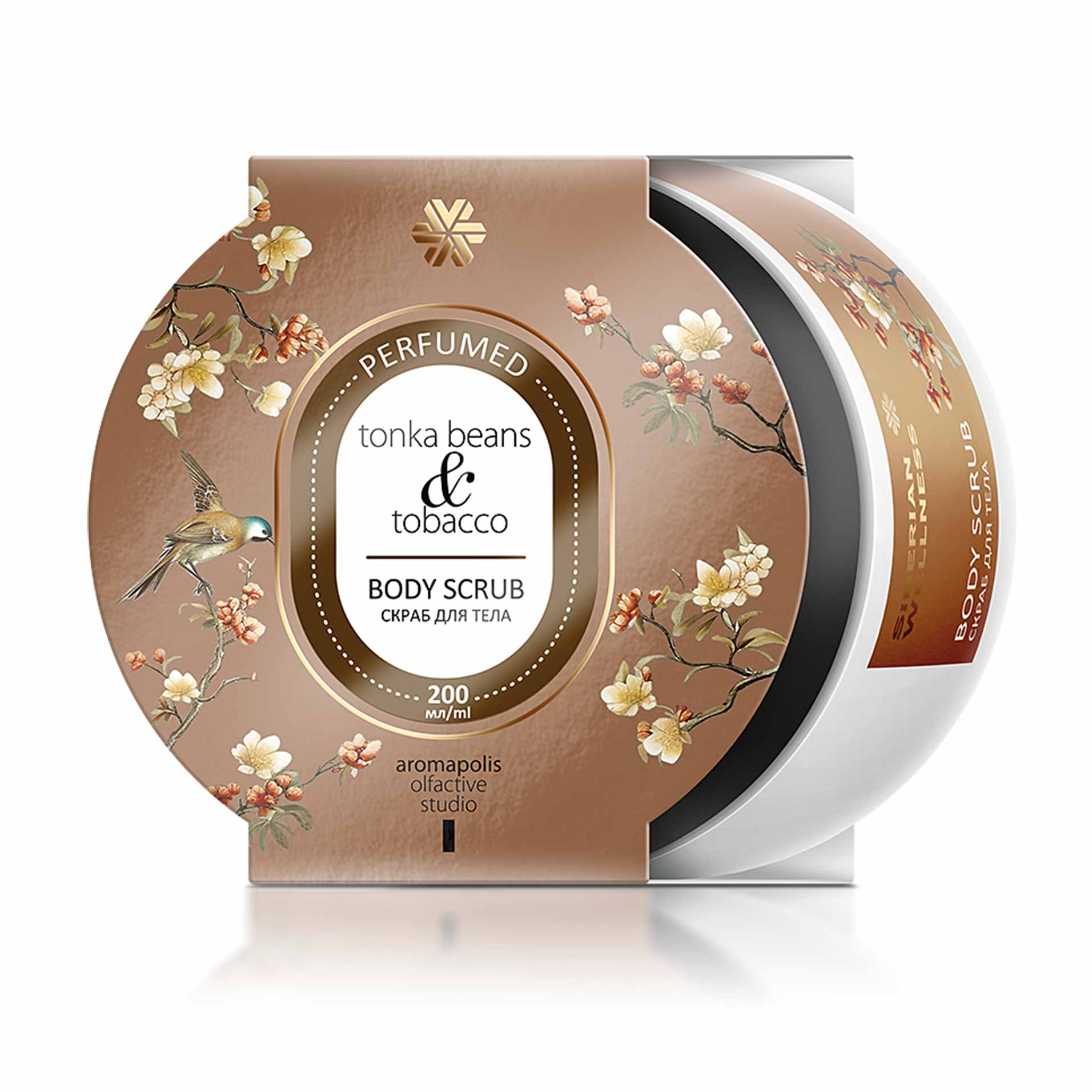 Бобы тонка и табак, парфюмированный скраб для тела - Aromapolis Olfactive Studio