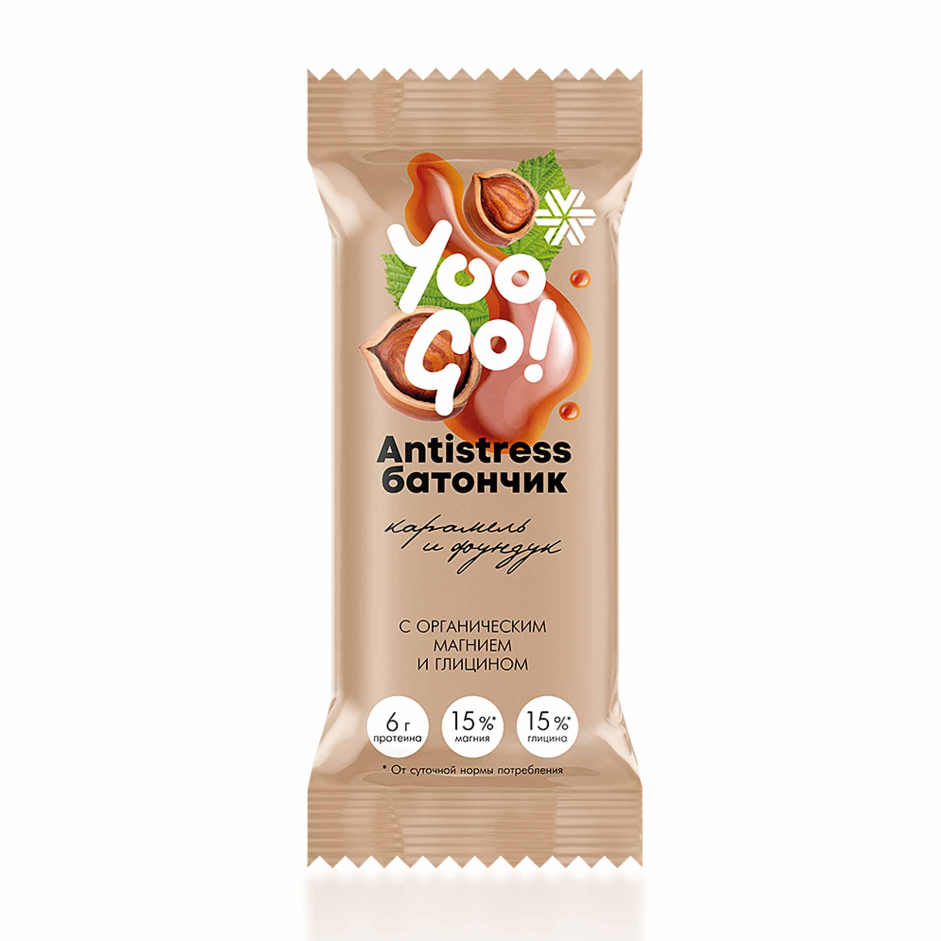 Antistress-батончик (карамель и фундук) - Yoo Gо