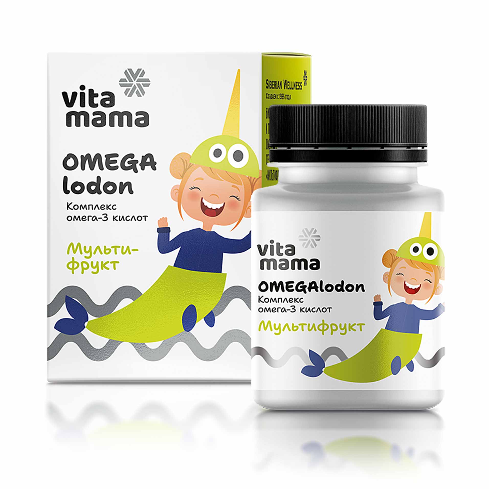 OMEGAlodon (мультифрукт), комплекс омега-3 кислот - Vitamama